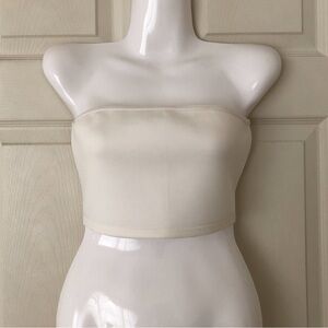 PrettyLittleThing Scuba Bandeau Crop Top  Size 8